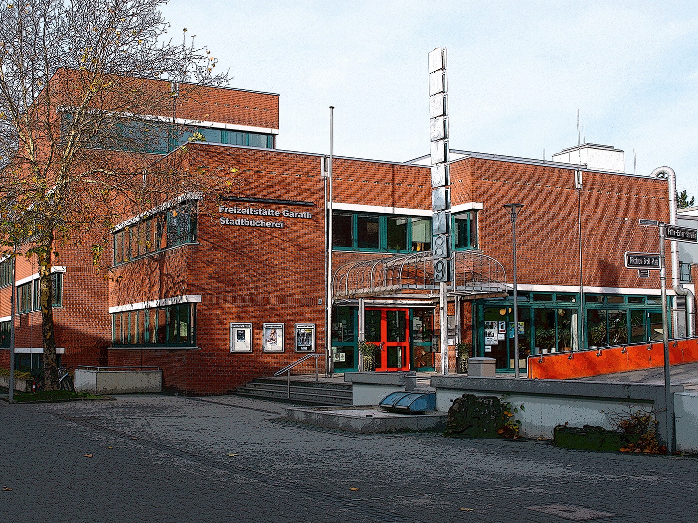 Foto des Eingangs der Freizeitstätte Garath