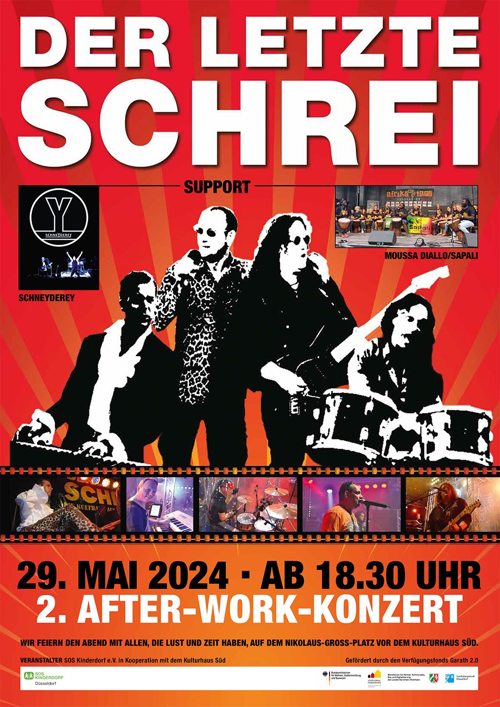 Plakat von DER LETZTE SCHREI für 2. After-Work-Konzert